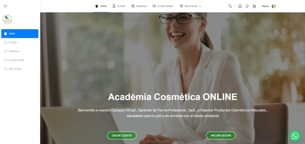 portada web de academia cosmetica